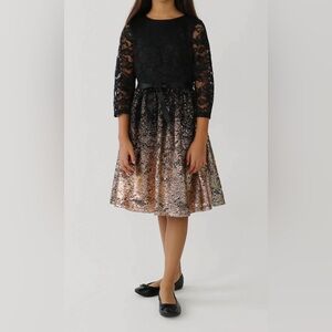 US Angels Girls' Ombré Lace Dress Sz 14